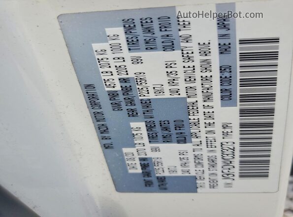 JM3KFADM4M0303273 2021 MAZDA CX-5 White Vista de la etiqueta del VIN