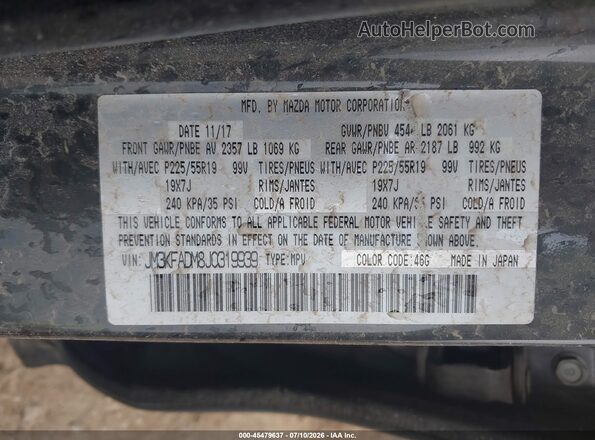 JM3KFADM8J0319939 2018 MAZDA CX-5 Black Vista del compartimento del motor