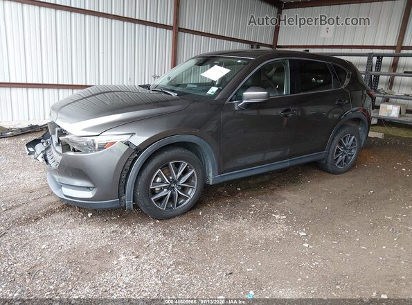 JM3KFADM8J1366771 2018 MAZDA CX-5 Pewter წინა მარცხენა ხედი სამი მეოთხედიდან