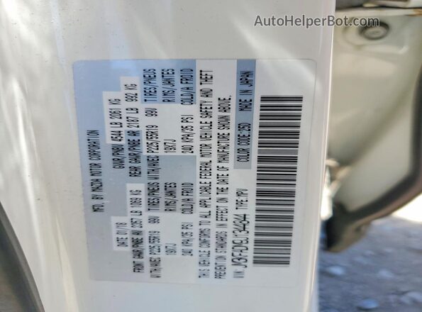 JM3KFADM9J1344844 2018 MAZDA CX-5 White VIN sticker view