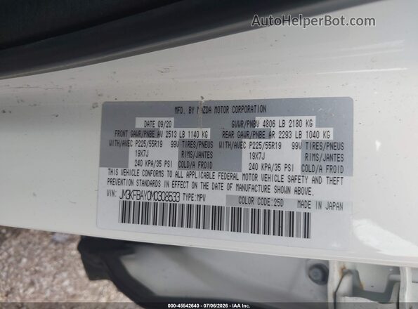 JM3KFBAY0M0308533 2021 MAZDA CX-5 White Widok komory silnika