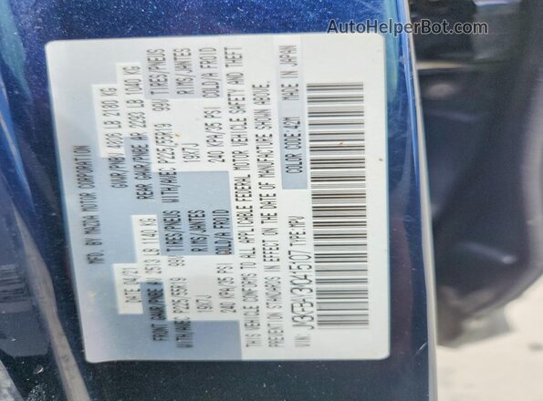 JM3KFBAY3M0415107 2021 MAZDA CX-5 Blue Vista de la etiqueta del VIN
