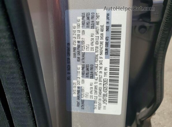 JM3KFBBL4S0675063 2025 MAZDA CX-5 Gray Вид наклейки з VIN-кодом