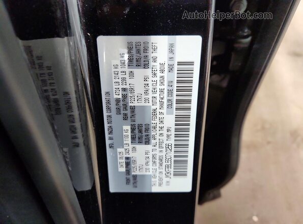 JM3KFBBL5S0710256 2025 MAZDA CX-5 Black VIN კოდის სტიკერის ხედი