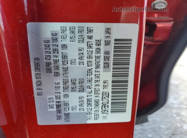 JM3KFBBM0L0762291 2020 MAZDA CX-5 Burgundy VIN կոդի պիտակի տեսք