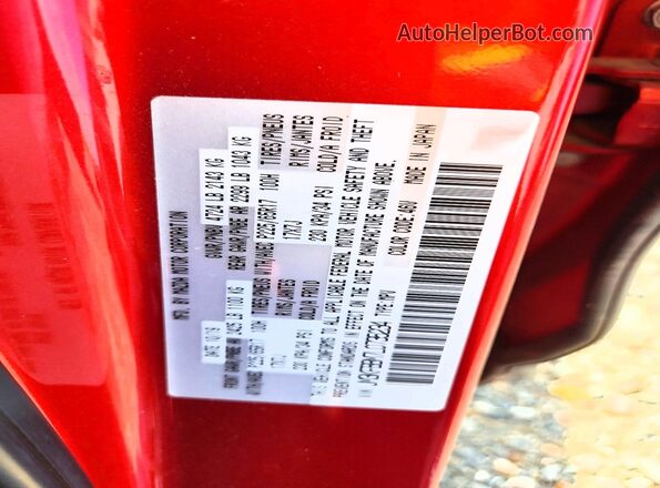 JM3KFBBM7L0735234 2020 MAZDA CX-5 Red Vista de la etiqueta del VIN