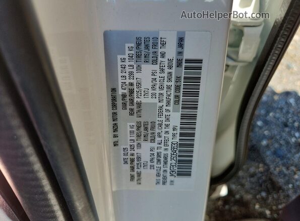 JM3KFBCL2S0646630 2025 MAZDA CX-5 White VIN կոդի պիտակի տեսք