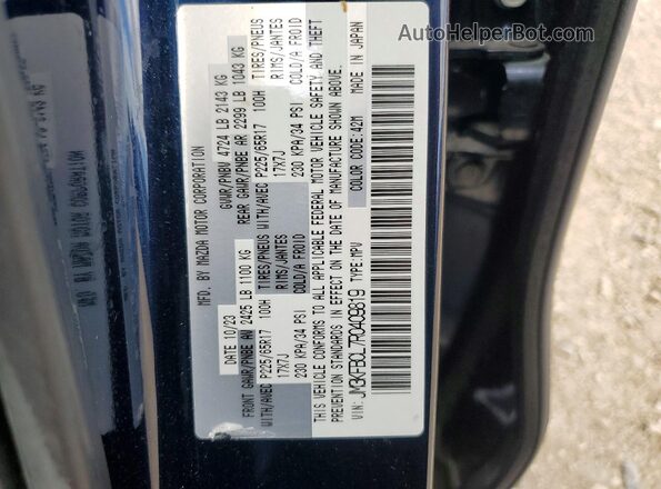 JM3KFBCL7R0409819 2024 MAZDA CX-5 Blue VIN კოდის სტიკერის ხედი