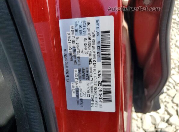 JM3KFBCL8H0199651 2017 MAZDA CX-5 Red VIN კოდის სტიკერის ხედი