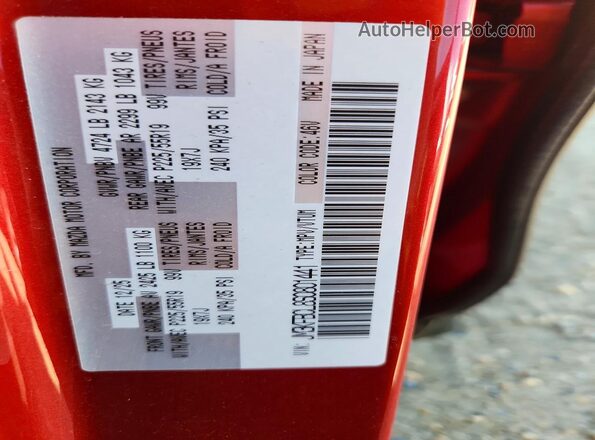 JM3KFBCL8S0801441 2025 MAZDA CX-5 Red VIN կոդի պիտակի տեսք