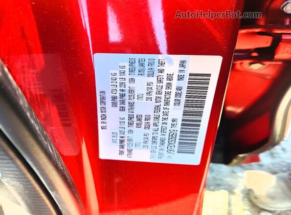 JM3KFBCM0S0685919 2025 MAZDA CX-5 Red VIN კოდის სტიკერის ხედი