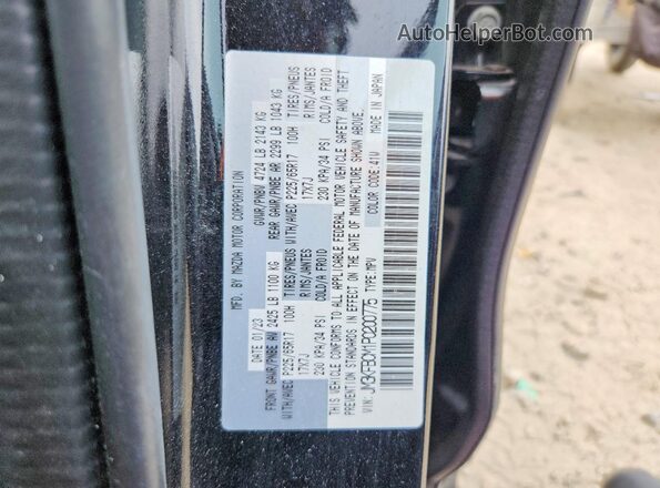 JM3KFBCM1P0200775 2023 MAZDA CX-5 Black Vista de la etiqueta del VIN
