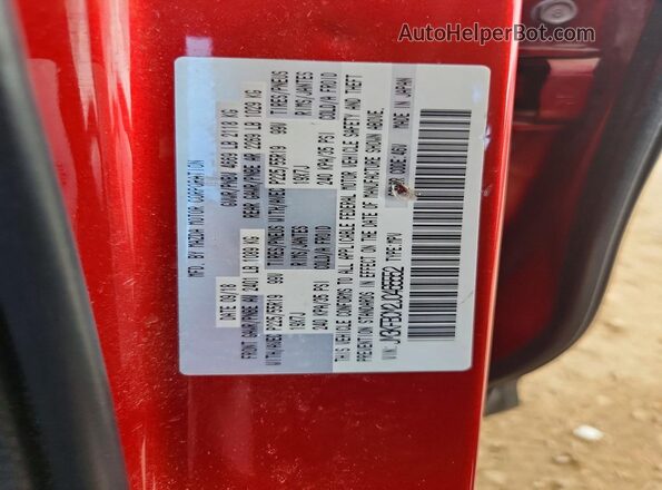 JM3KFBCM2J0465552 2018 MAZDA CX-5 Red Vista del compartimento del motor
