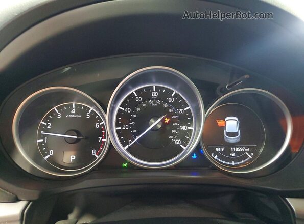 JM3KFBCM2L0845851 2020 MAZDA CX-5 Blue Instrument cluster view