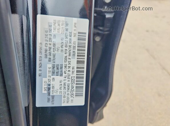 JM3KFBCM4M1500672 2021 MAZDA CX-5 Black VIN კოდის სტიკერის ხედი