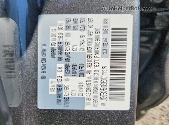 JM3KFBCM5N0605017 2022 MAZDA CX-5 Gray VIN კოდის სტიკერის ხედი