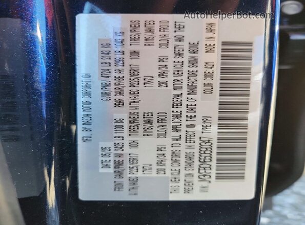 JM3KFBCM6S0690347 2025 MAZDA CX-5 Blue Vista del compartimento del motor