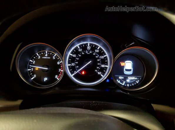 JM3KFBCM7K0637270 2019 MAZDA CX-5 Blue Instrument cluster view