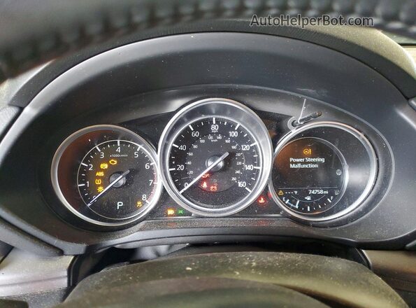 JM3KFBCM8L0734088 2020 MAZDA CX-5 Blue Instrument cluster view