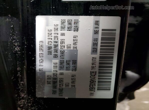 JM3KFBCM9M1474036 2021 MAZDA CX-5 Black VIN կոդի պիտակի տեսք