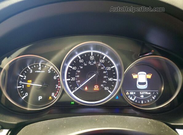 JM3KFBCMXM1499477 2021 MAZDA CX-5 Blue Instrument cluster view