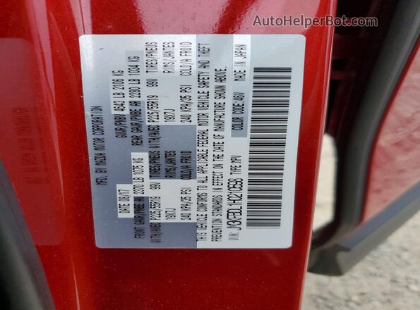 JM3KFBDL1H0210598 2017 MAZDA CX-5 Red Vista de la etiqueta del VIN