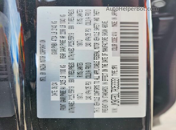 JM3KFBDL7R0533331 2024 MAZDA CX-5 Black Widok naklejki z numerem VIN