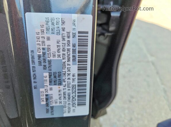 JM3KFBDM0L0823068 2020 MAZDA CX-5 Gray Vista de la etiqueta del VIN