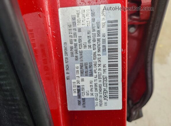 JM3KFBDM1J0372097 2018 MAZDA CX-5 Red Вид підкапотного простору