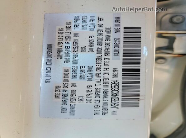 JM3KFBDM4K0635264 2019 MAZDA CX-5 Белый Вид наклейки с VIN-кодом