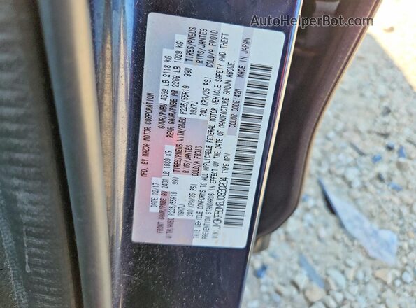 JM3KFBDM8J0330204 2018 MAZDA CX-5 Синий Вид наклейки с VIN-кодом