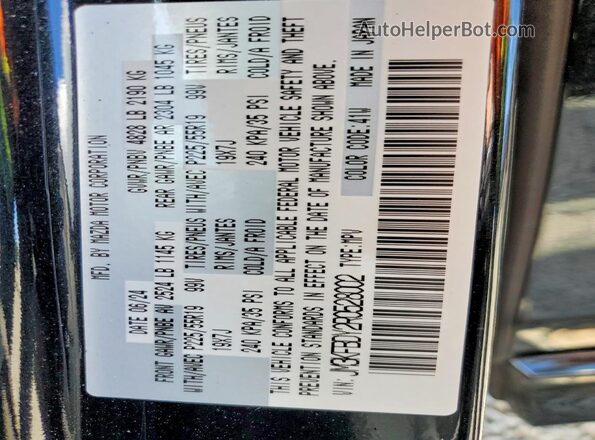 JM3KFBDY2R0528002 2024 MAZDA CX-5 Черный Вид наклейки с VIN-кодом