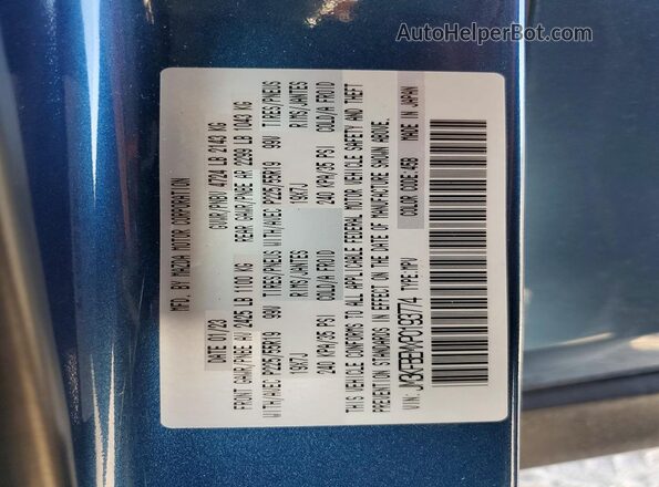 JM3KFBEMXP0193774 2023 MAZDA CX-5 Blue Widok naklejki z numerem VIN