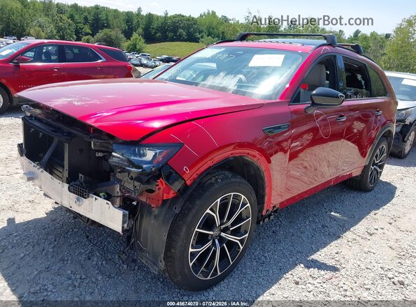 JM3KJDHA8S1130123 2025 MAZDA CX-70 PHEV Burgundy წინა მარცხენა ხედი სამი მეოთხედიდან