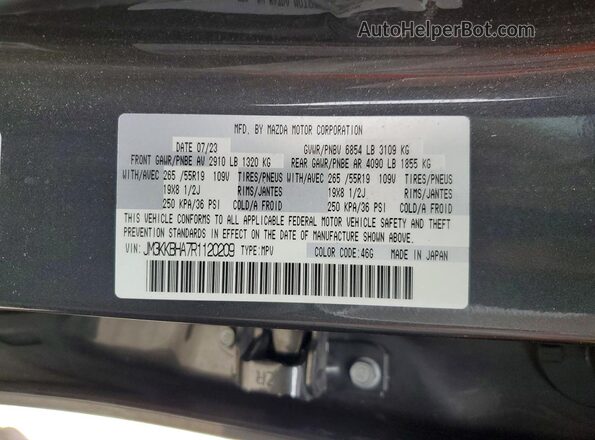 JM3KKBHA7R1120209 2024 MAZDA CX-90 Угольный Вид наклейки с VIN-кодом