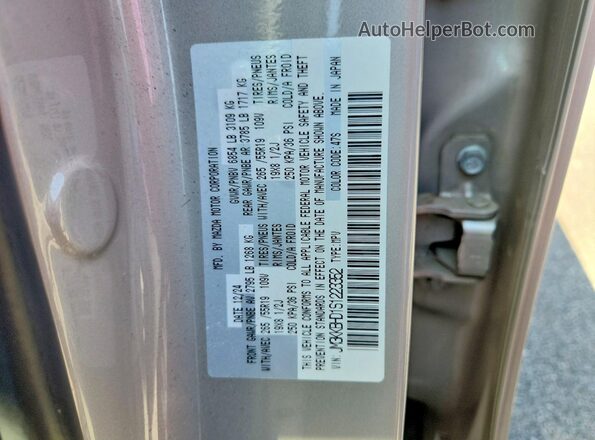 JM3KKBHD1S1223352 2025 MAZDA CX-90 Бежевый Вид наклейки с VIN-кодом