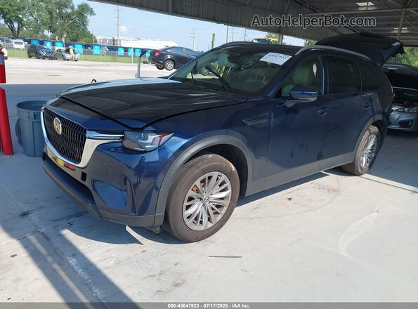 JM3KKBHD7R1116381 2024 MAZDA CX-90 Dark Blue Передня ліва чверть