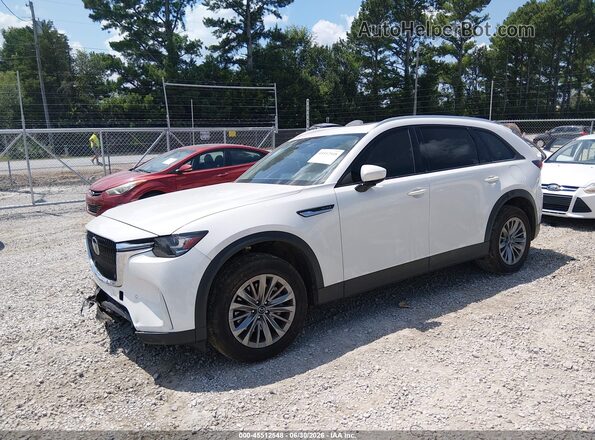 JM3KKBHD7S1230631 2025 MAZDA CX-90 White წინა მარცხენა ხედი სამი მეოთხედიდან