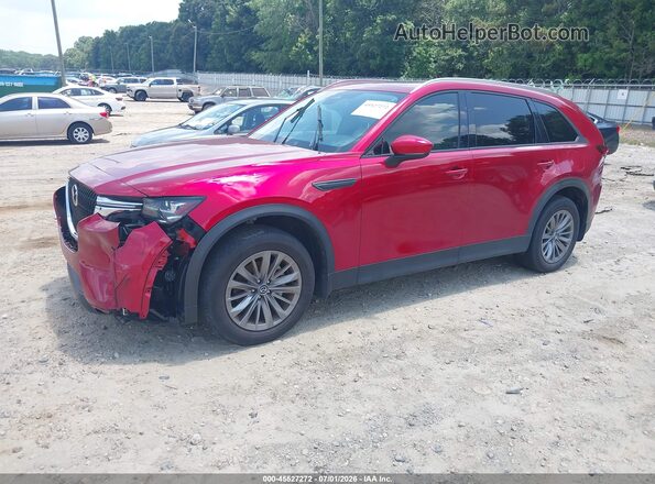 JM3KKBHD8R1186505 2024 MAZDA CX-90 Burgundy წინა მარცხენა ხედი სამი მეოთხედიდან