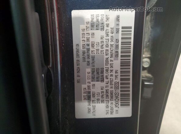 JM3KKCHA0S1199332 2025 MAZDA CX-90 Blue 360 interior view