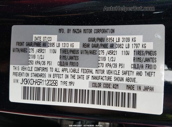 JM3KKDHA5R1120298 2024 MAZDA CX-90 PHEV Blue Widok komory silnika