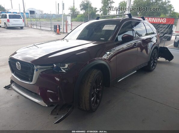 JM3KKDHAXR1150624 2024 MAZDA CX-90 PHEV Burgundy Vista tres cuartos delantera izquierda