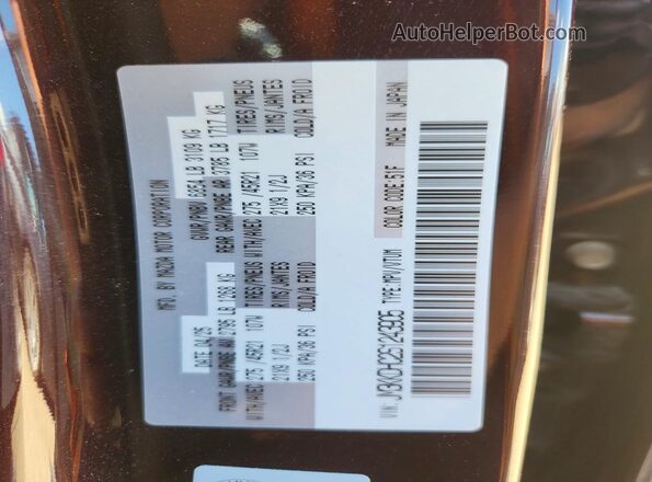 JM3KKDHC2S1243905 2025 MAZDA CX-90 Burgundy VIN sticker view