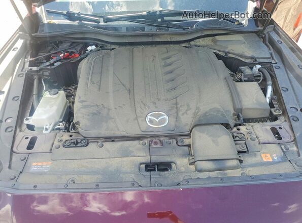 JM3KKDHD3R1121122 2024 MAZDA CX-90 Burgundy Вид задньої частини салону