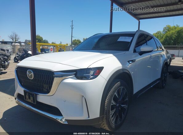 JM3KKEHA8R1144620 2024 MAZDA CX-90 PHEV White წინა მარცხენა ხედი სამი მეოთხედიდან