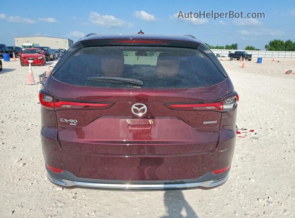 JM3KKEHC8R1187825 2024 MAZDA CX-90 Burgundy Հետևի տեսք