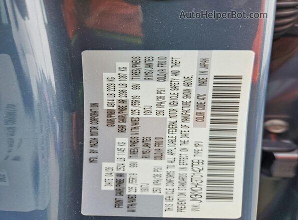 JM3KMCHA3T0142799 2026 MAZDA CX-5 Blue Вид наклейки з VIN-кодом