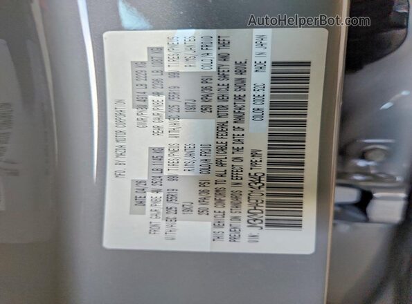 JM3KMDHA9T0143445 2026 MAZDA CX-5 Gray Vista de la etiqueta del VIN