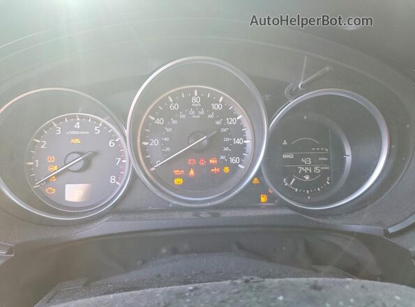 JM3TCABY1G0122848 2016 MAZDA CX-9 White Instrument cluster view