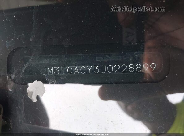 JM3TCACY3J0228899 2018 MAZDA CX-9 White ძრავის განყოფილების ხედი